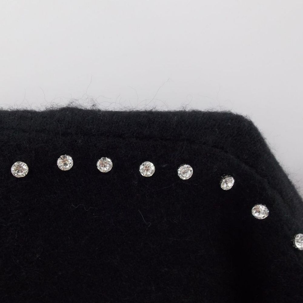 & OTHER STORIES Black Rhinestone Embellished Sweater Size XS - Picture 6 of 8